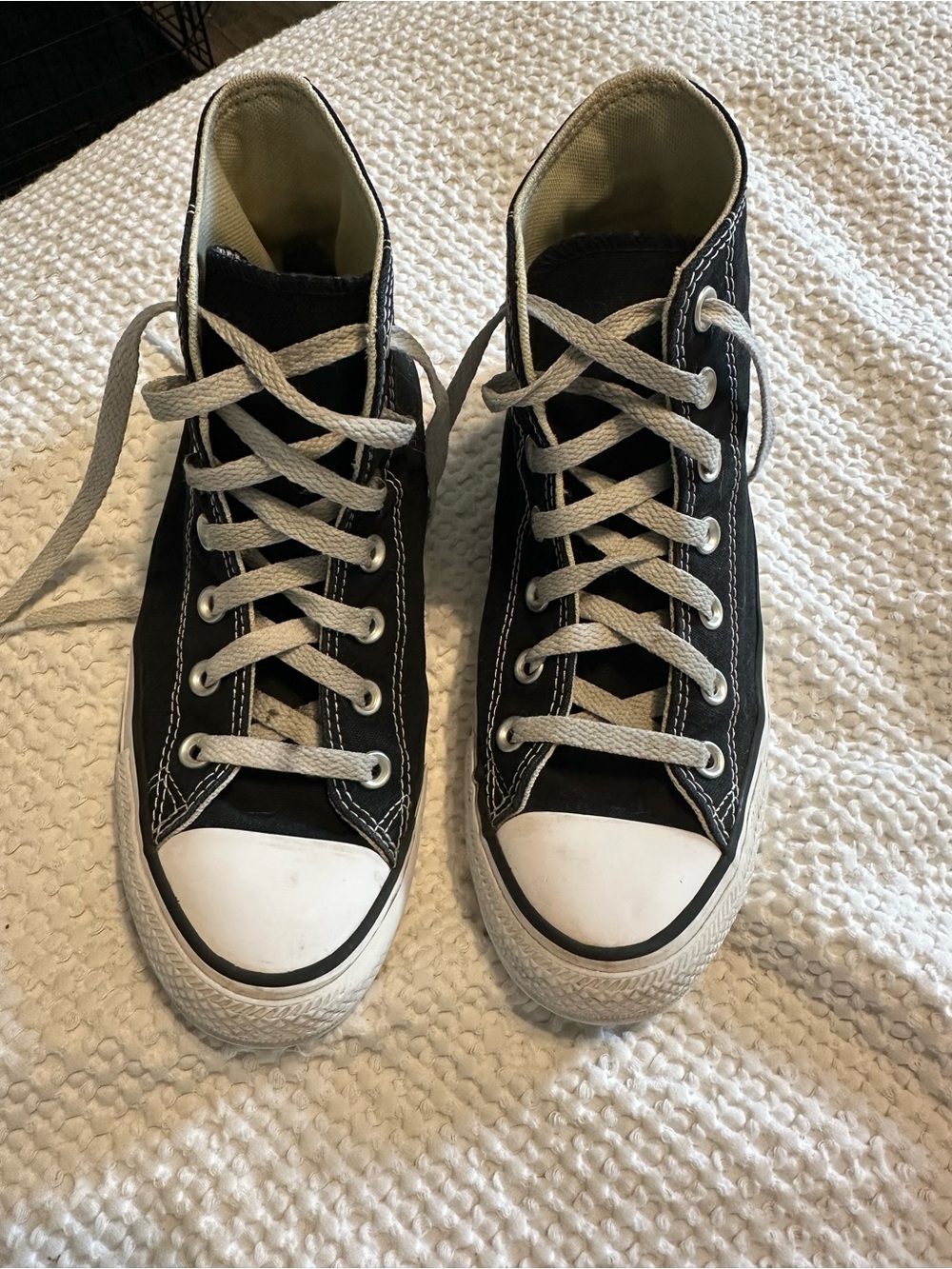 Chuck Taylor Converse Classic Black High-Top Kids Sneakers with White Trim